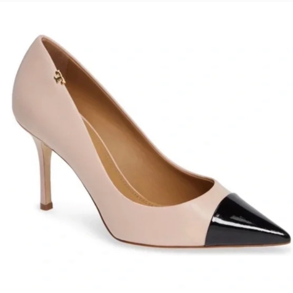 Tory Burch| Penelope Cap Toe Leather Pump Heels